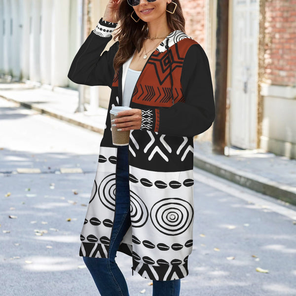 Women's Long Hooded Coat (H72)
