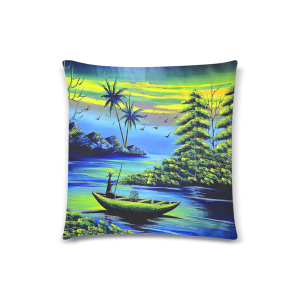 Throw Pillow Cover 18"x 18" (Two Sides)