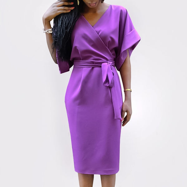 Cena Kimono Sleeve Wrap Dress - Mizzckfashion