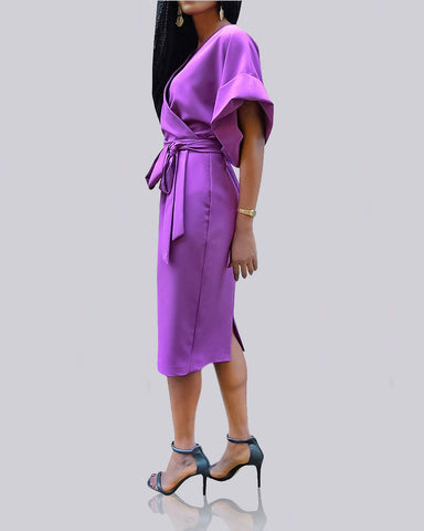 Cena Kimono Sleeve Wrap Dress - Mizzckfashion