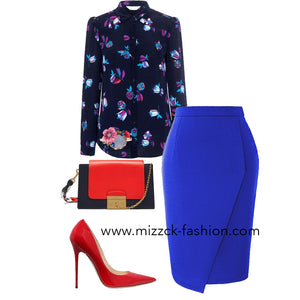 Onan Asymmetrical Skirt (Royal Blue)