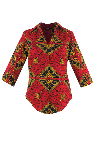 Efua Print Fitted Shirt