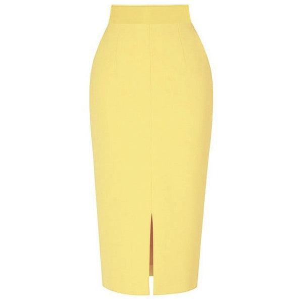 Prisca Sun Yellow Midi Skirt