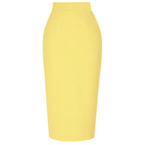 Prisca Sun Yellow Midi Skirt